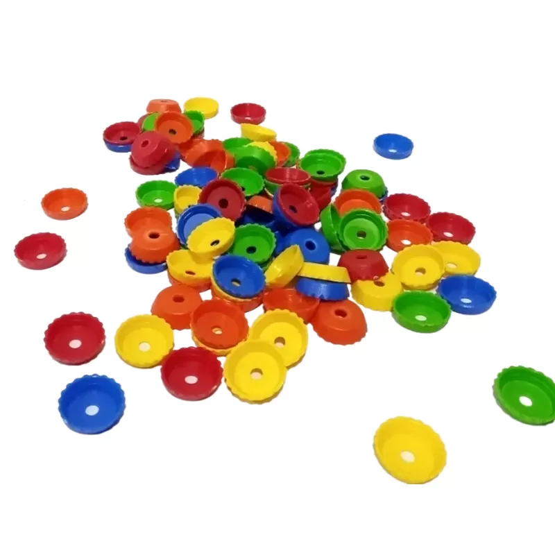 CORCHOLATAS DE PLASTICO BOLSA CON 120 PIEZAS MATERIAL DIDACTICO