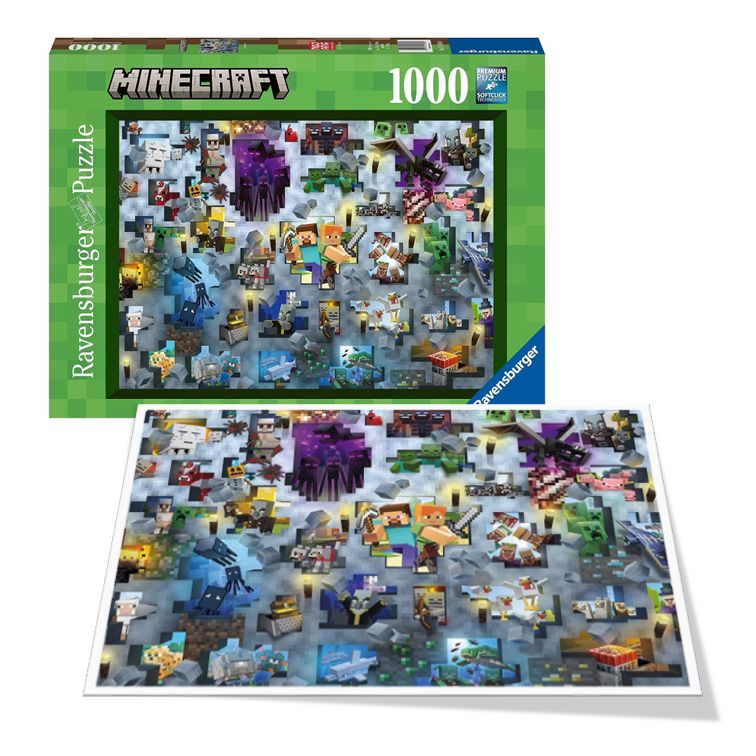 ROMPECABEZAS 1000 PIEZAS MINECRAFT MOBS - RAVENSBURGER