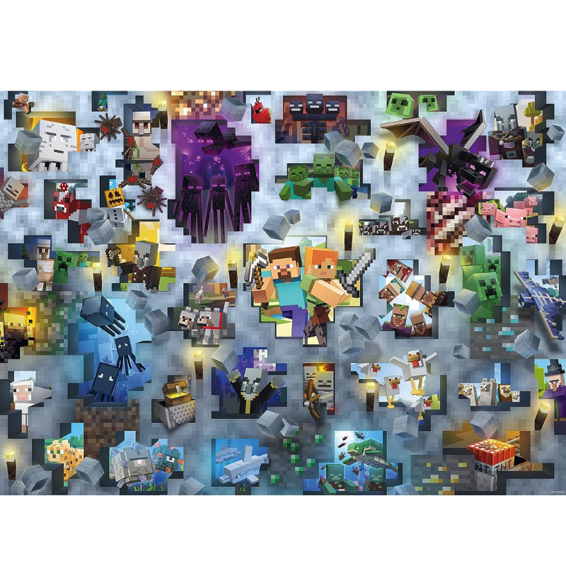 ROMPECABEZAS 1000 PIEZAS MINECRAFT MOBS - RAVENSBURGER