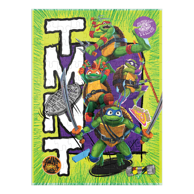 ROMPECABEZAS FOIL 100 PIEZAS TORTUGAS NINJA - NOVELTY