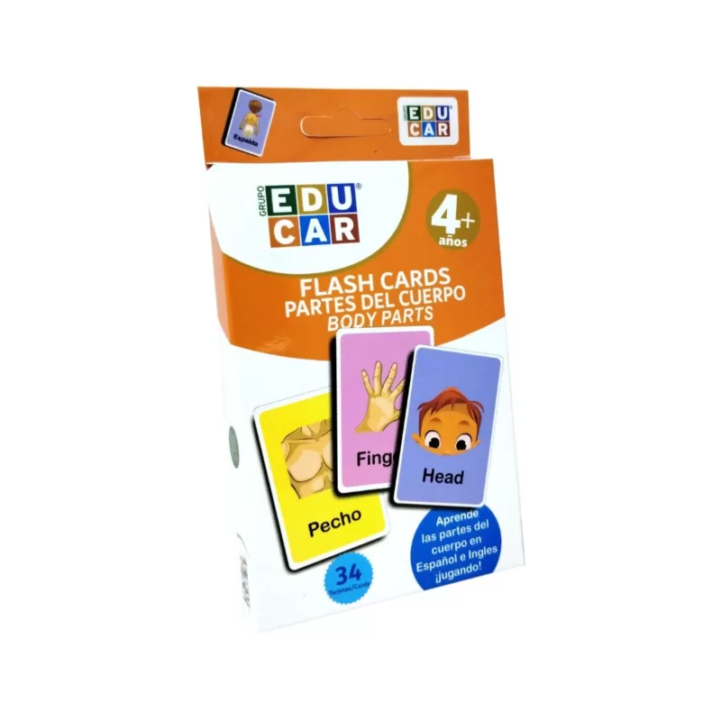 FLASH CARDS PARTES DEL CUERPO BILINGUE