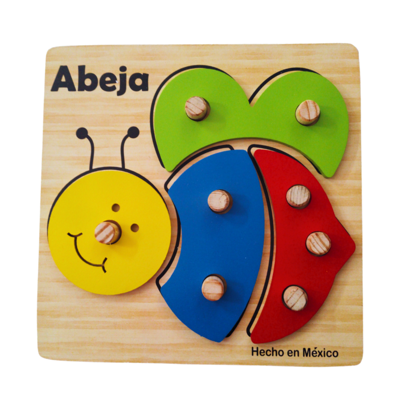 ROMPECABEZAS SENSORIAL ENSARTE ABEJA 4 PIEZAS