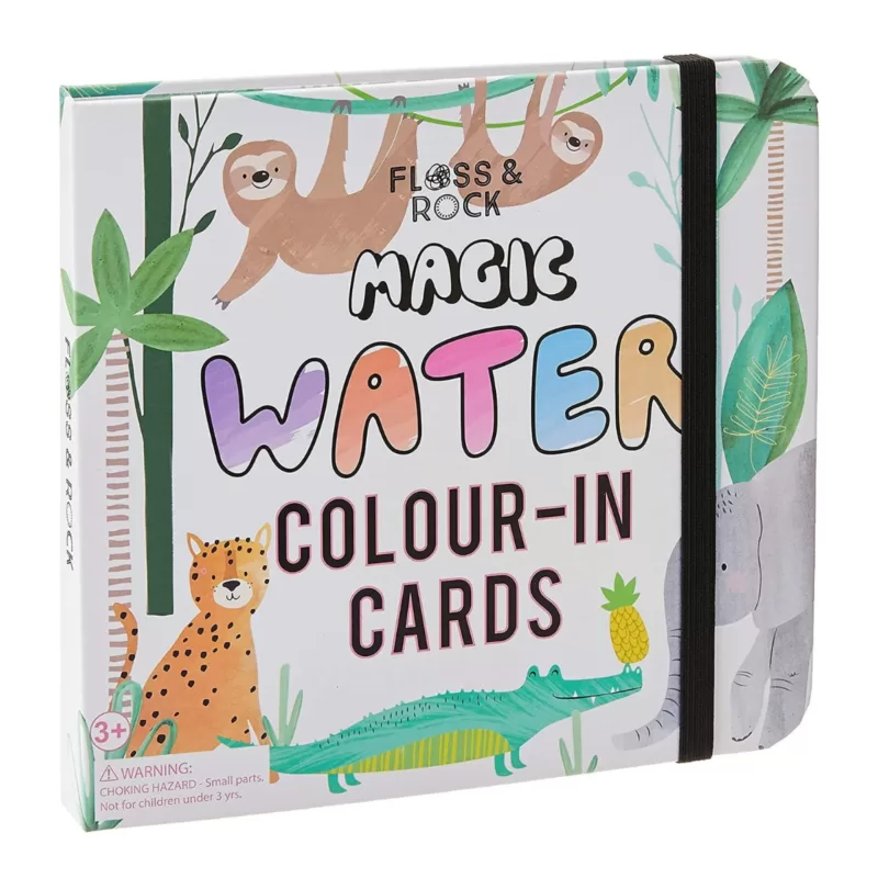 TARJETAS MAGICAS REUTILIZABLES PARA PINTAR CON AGUA JUNGLA - FLOSS & ROCK