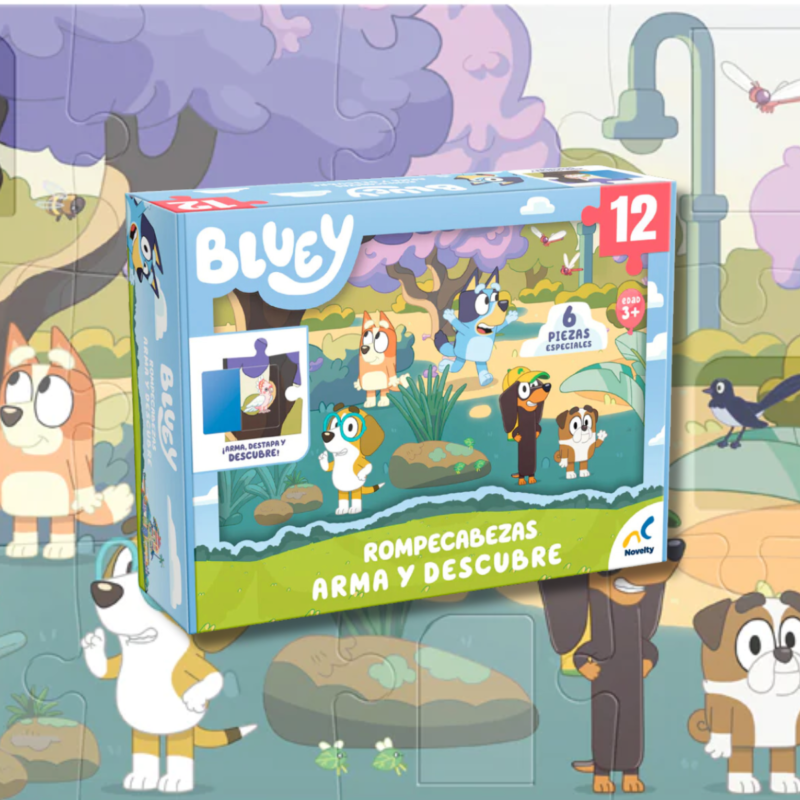 Rompecabezas 12 Piezas Bluey Arma y Descubre – Novelty – Juguetes ...