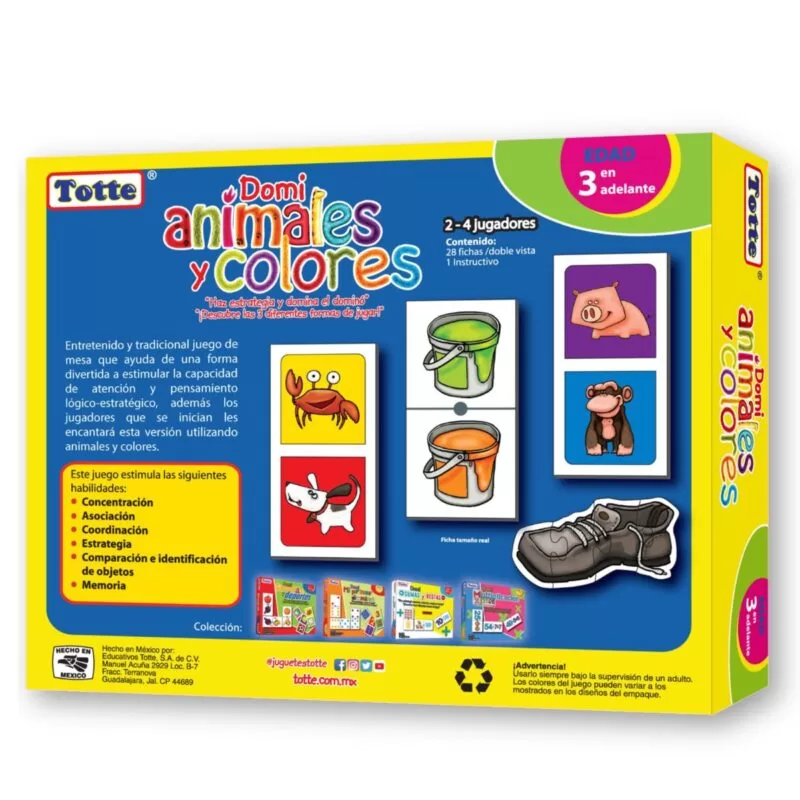 Domino Animales y colores Totte