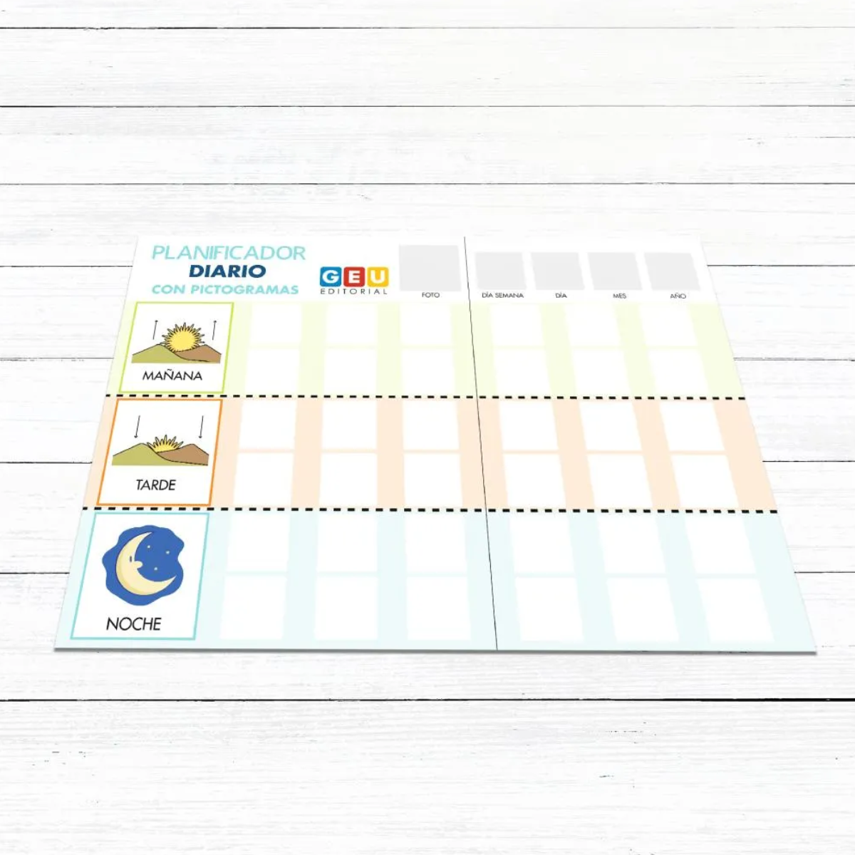 PLANIFICADOR VISUAL DIARIO CON PICTOGRAMAS - GEU EDITORIAL