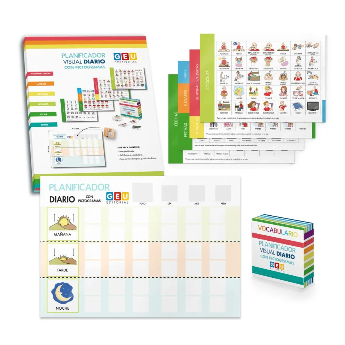 PLANIFICADOR VISUAL DIARIO CON PICTOGRAMAS - GEU EDITORIAL