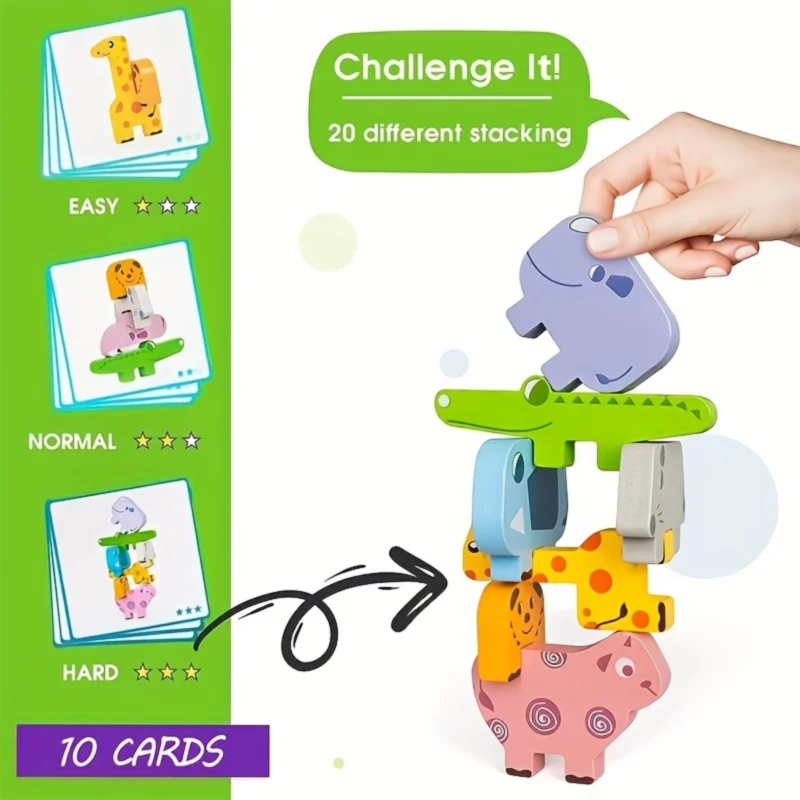 CLASIFICA Y APILA ANIMALES JUEGO MONTESSORI