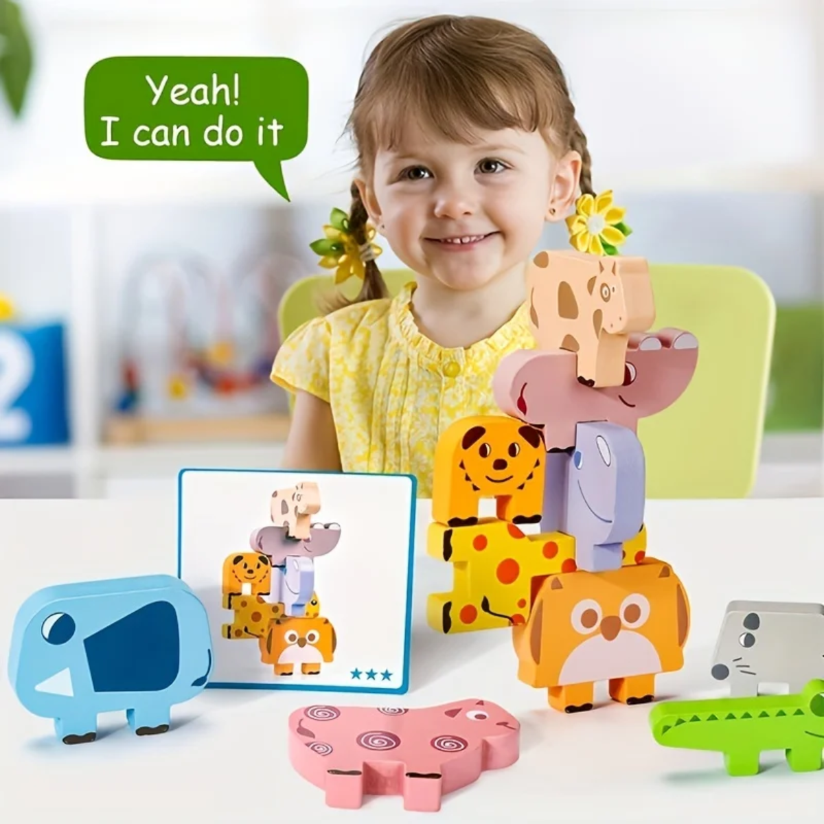 CLASIFICA Y APILA ANIMALES JUEGO MONTESSORI