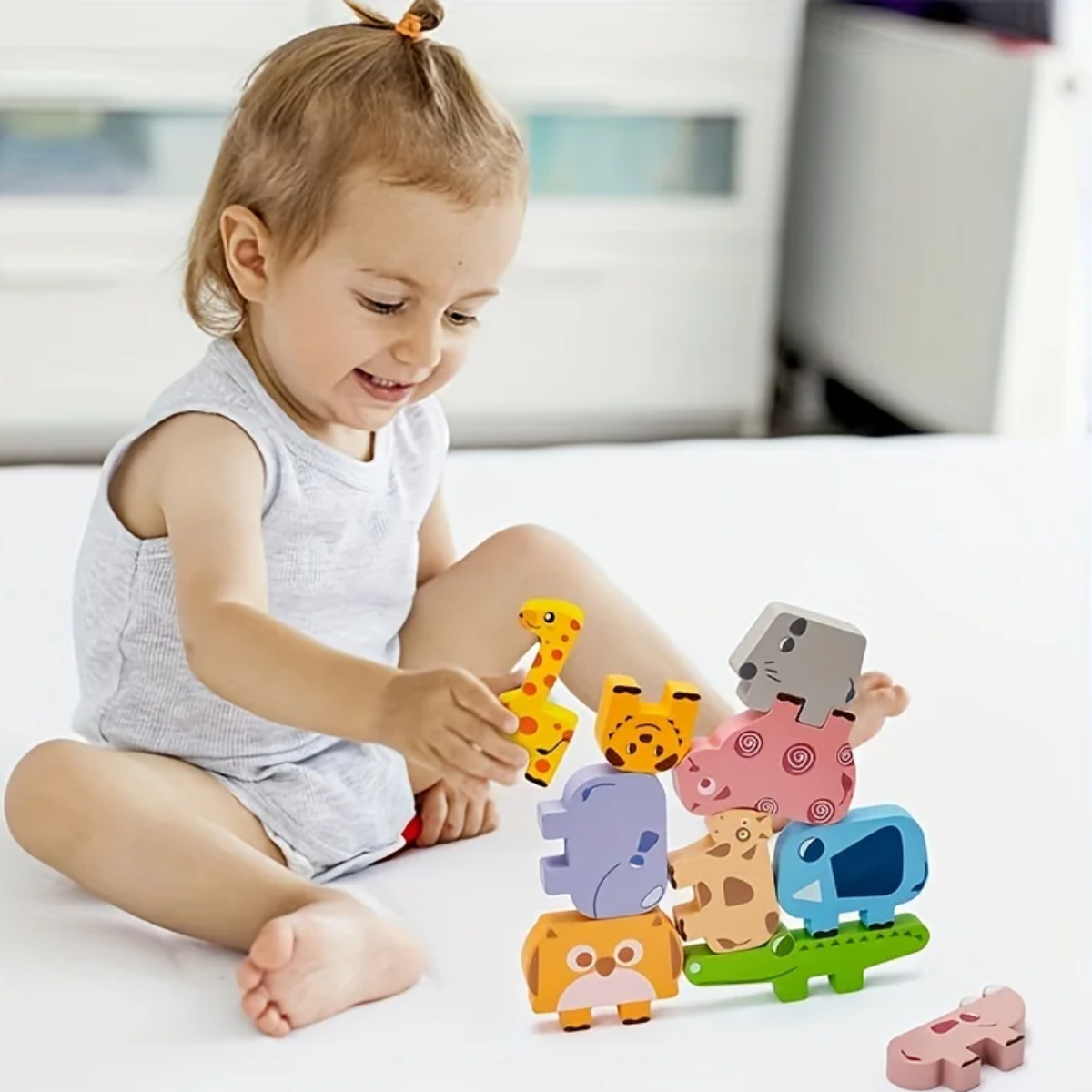 CLASIFICA Y APILA ANIMALES JUEGO MONTESSORI