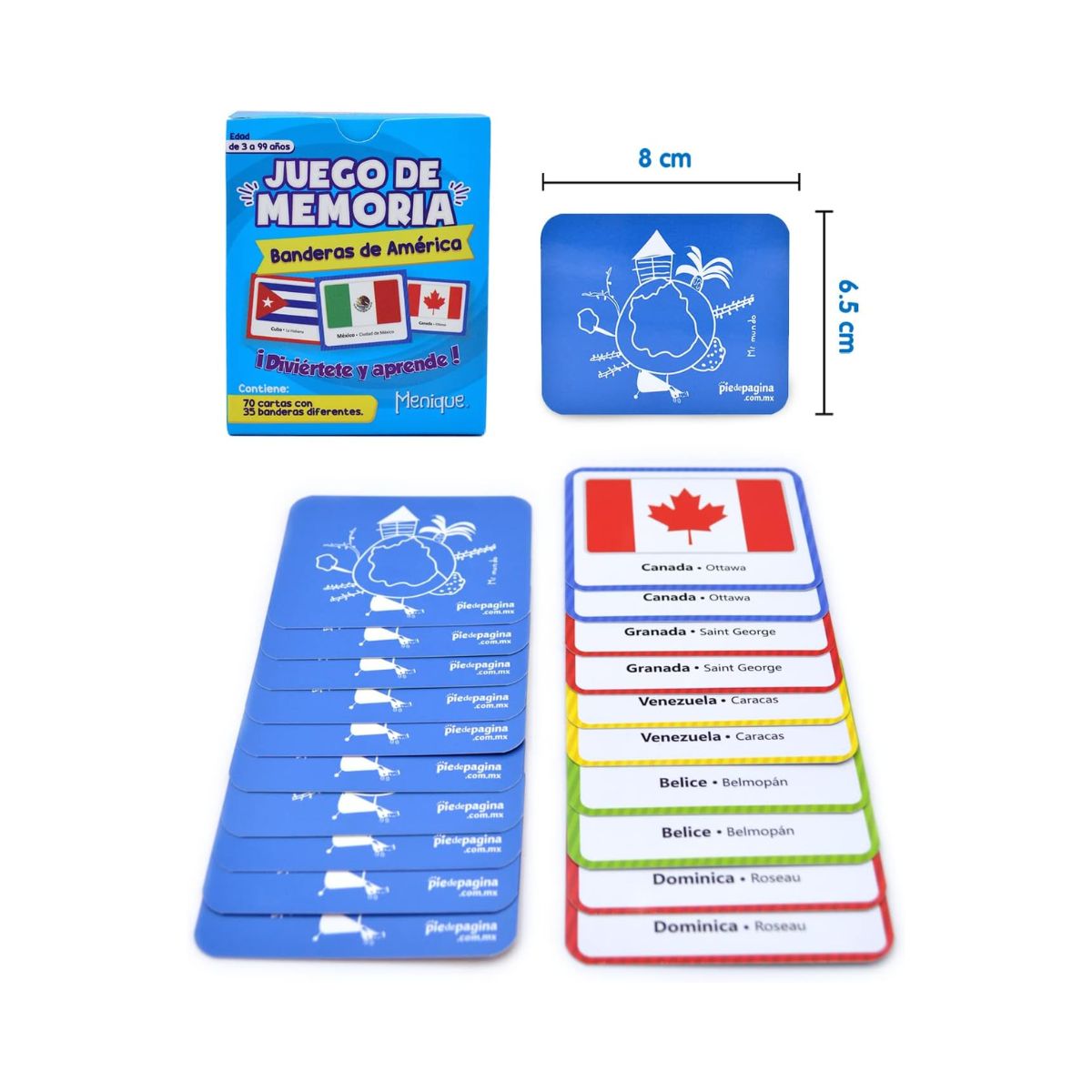 Juego de Memoria de Banderas de América - Imagen 3