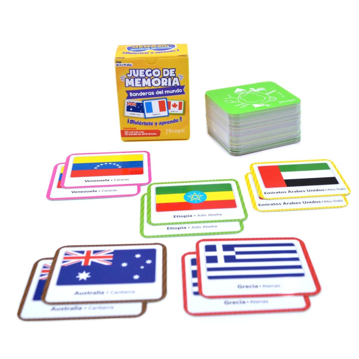 Juego de Memoria de Banderas del Mundo Menique - Imagen 4
