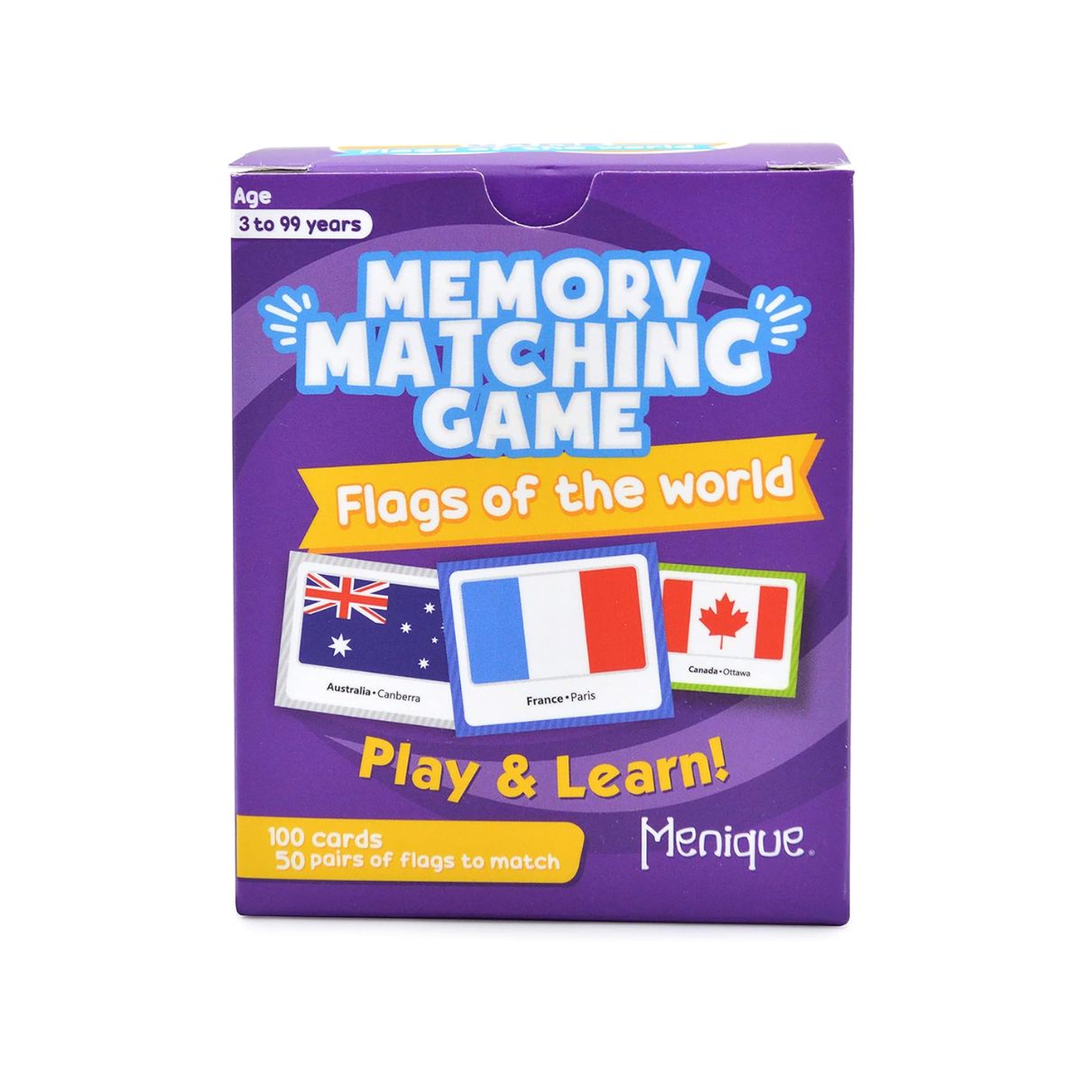 Juego de Memoria Banderas del Mundo en Inglés Menique