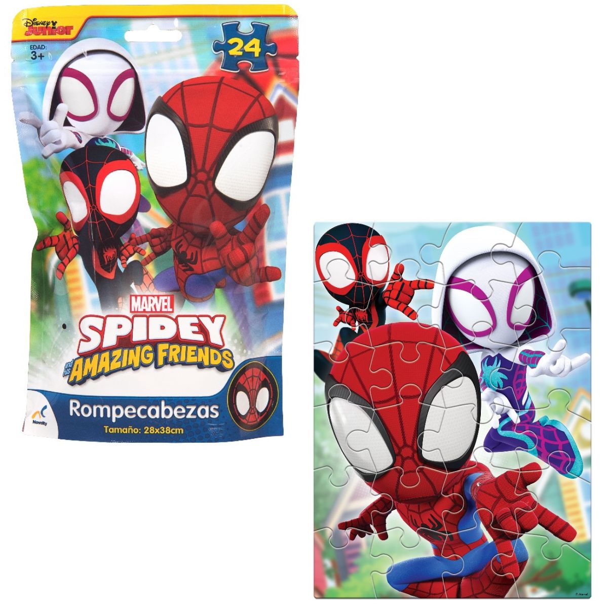 Rompecabezas Foil Spidey to the Power of 3 Novelty - Imagen 3