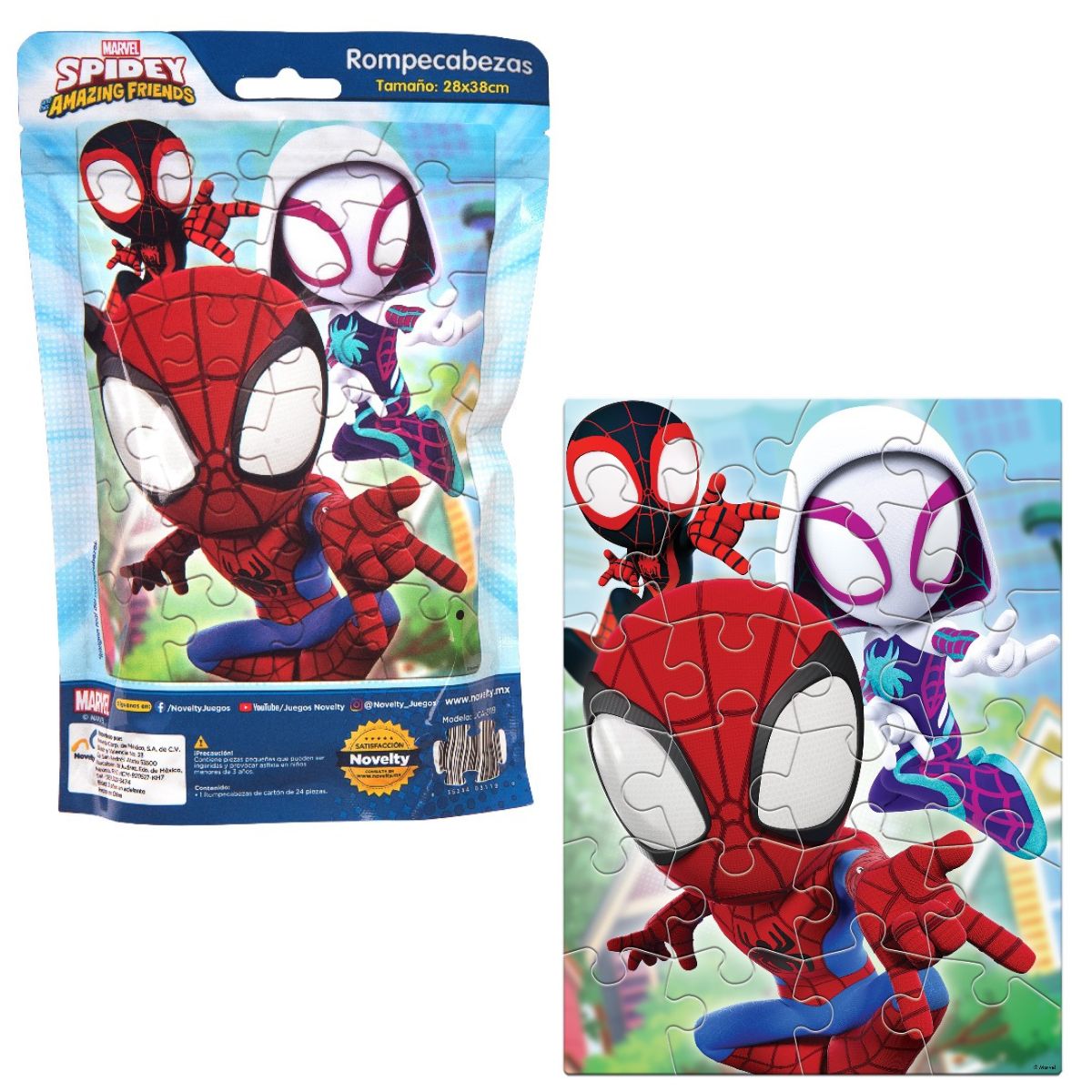 Rompecabezas Foil Spidey to the Power of 3 Novelty - Imagen 4