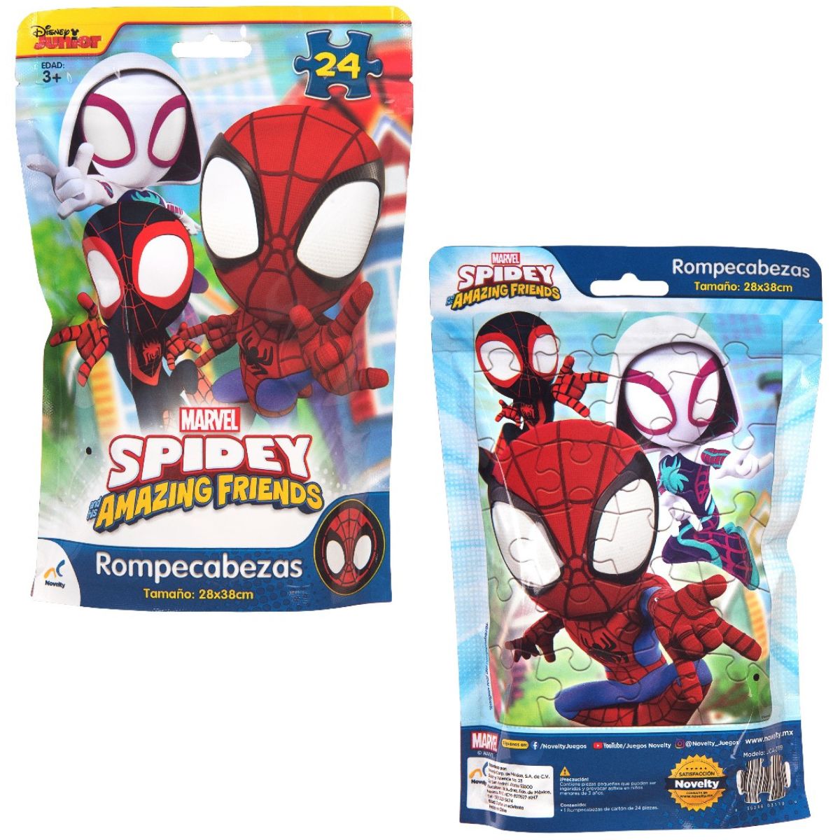 Rompecabezas Foil Spidey to the Power of 3 Novelty - Imagen 5