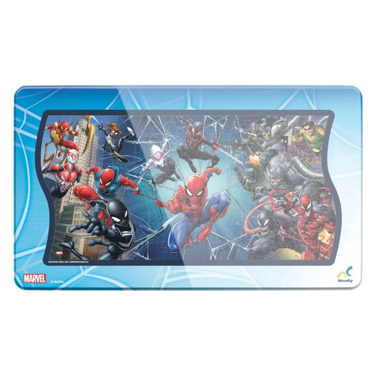 Rompecabezas 3 en 1 Panorámico Spiderman Caja Metálica Novelty - Imagen 6