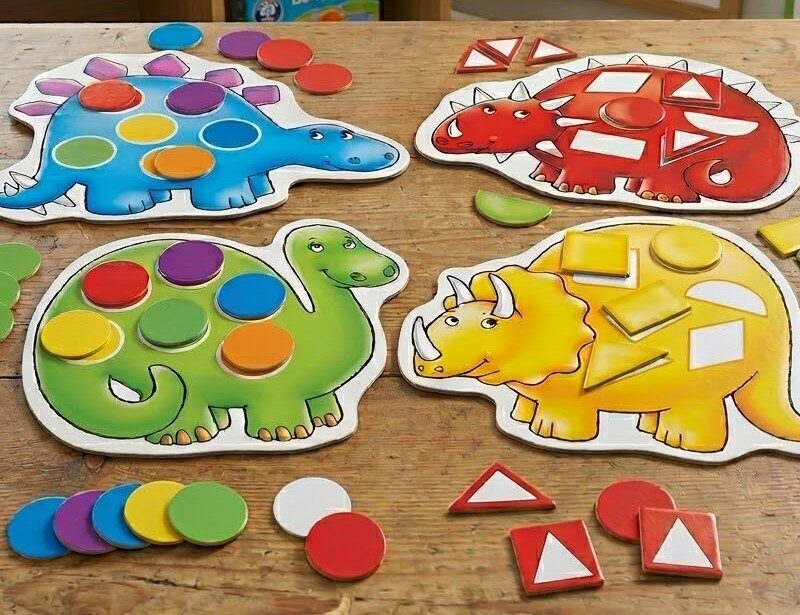 Juego de Asociación de Formas y Colores Dotty Dinosaurs Orchard Toys Juego de Asociación de Formas y Colores Dotty Dinosaurs Orchard Toys