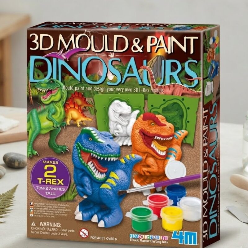 3D Moldea y Pinta Dinosaurios Mould and Paint Dinosaurs 4M