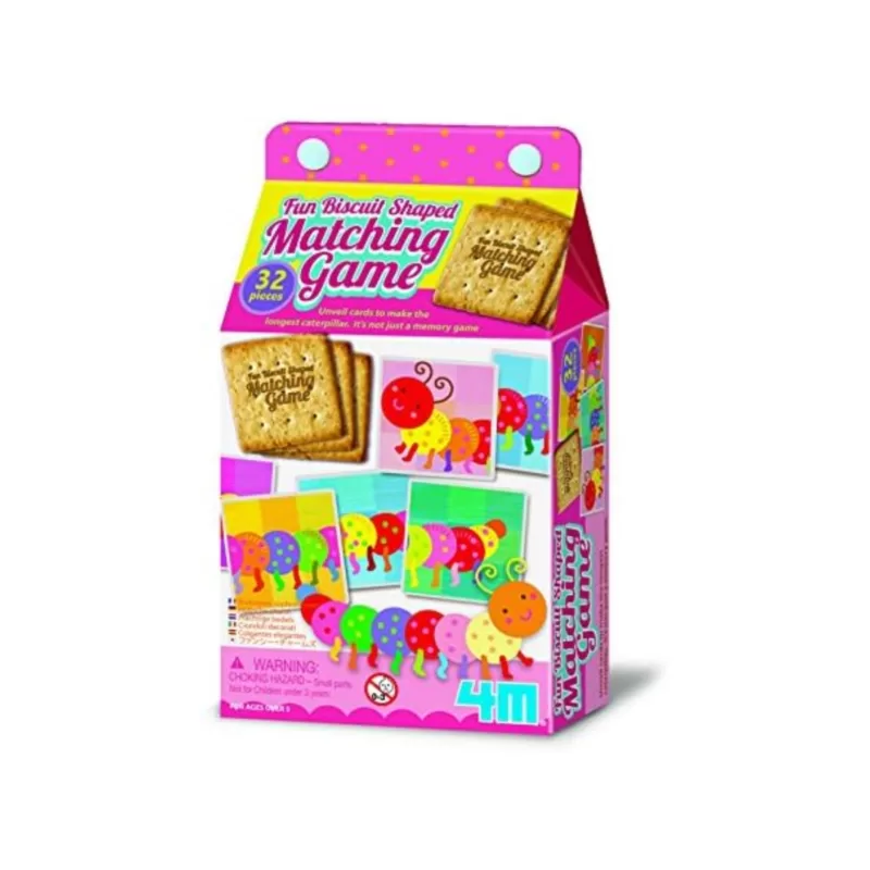 Juego de Cartas Oruga-Fun Biscuit Shaped Matching Game Caterpillar 4M