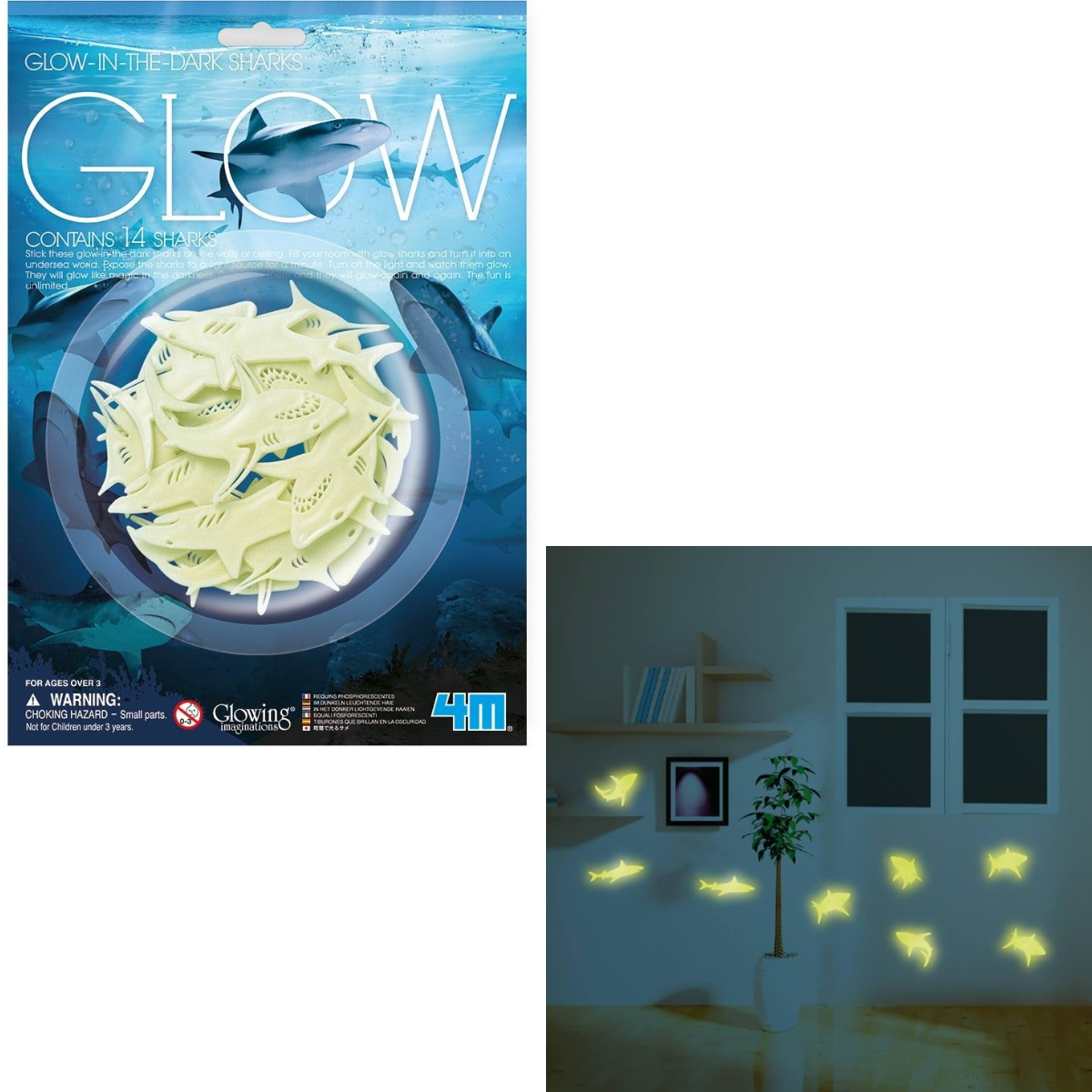 Glow in the Dark Sharks 4M - Imagen 5