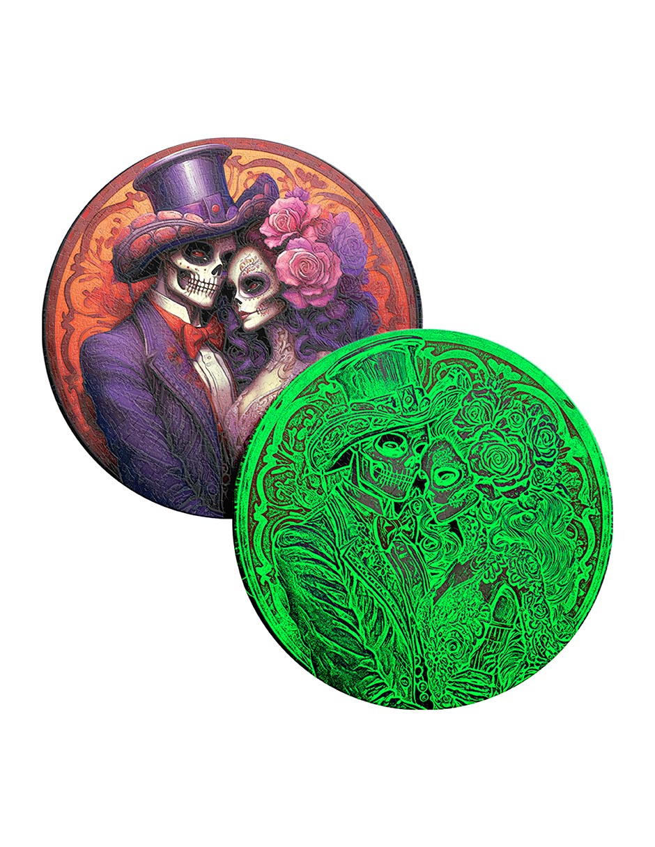 Rompecabezas Circular Glow in the Dark Catrina Novelty 500 piezas - Imagen 5
