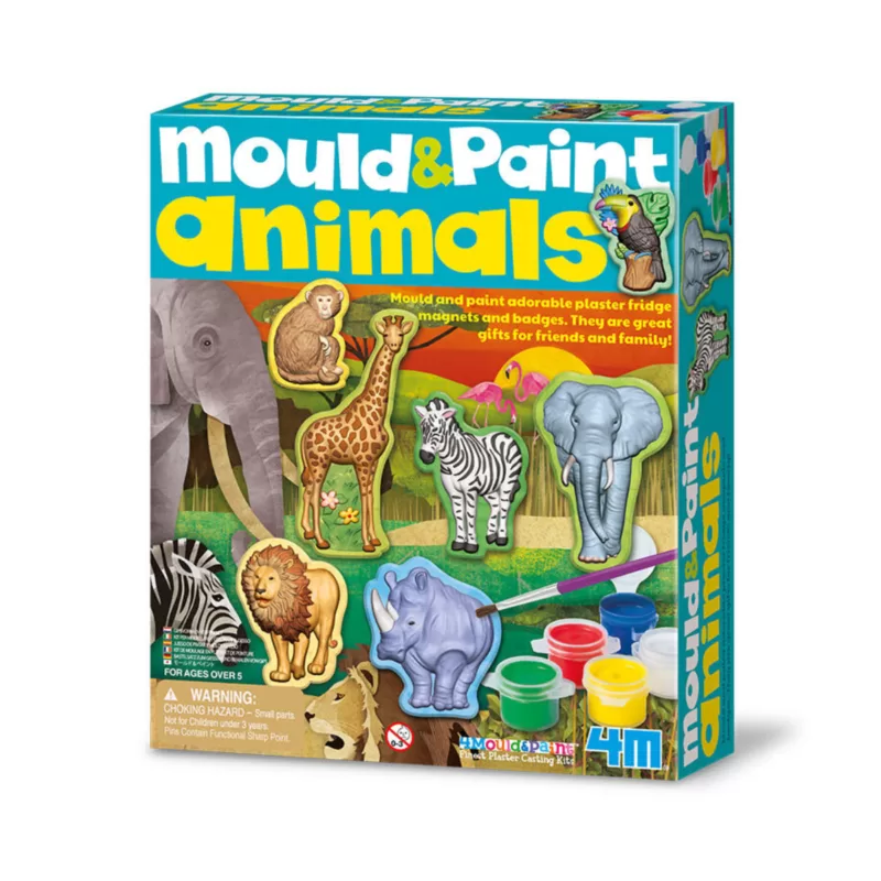 Moldea y Pinta Animales Mould and Paint Animals 4M