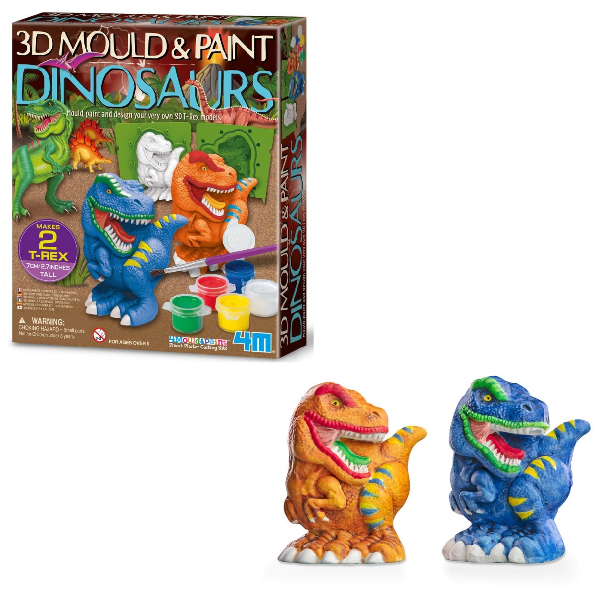 3D Moldea y Pinta Dinosaurios Mould and Paint Dinosaurs 4M - Imagen 4