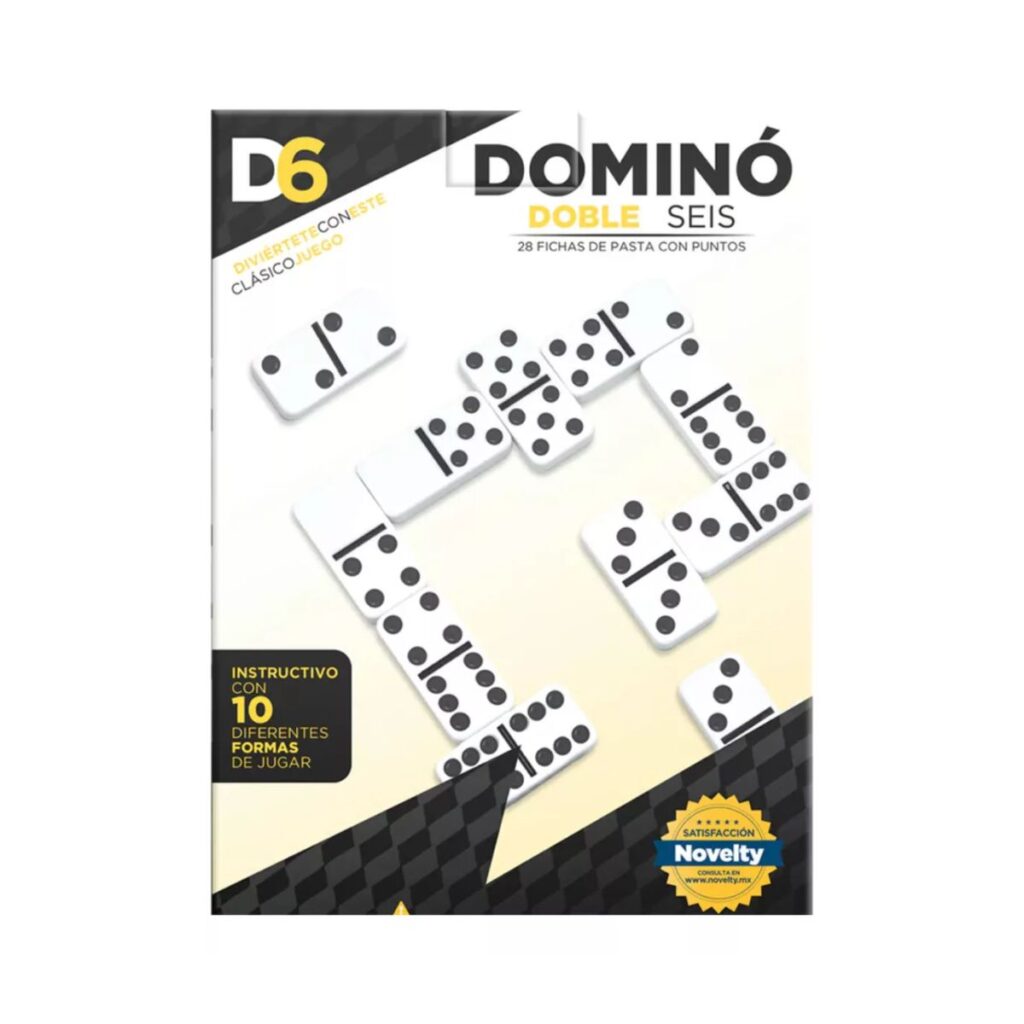 Domino Doble 6 Juegos De Mesa 28 Fichas Con Puntos – Juguetes ...