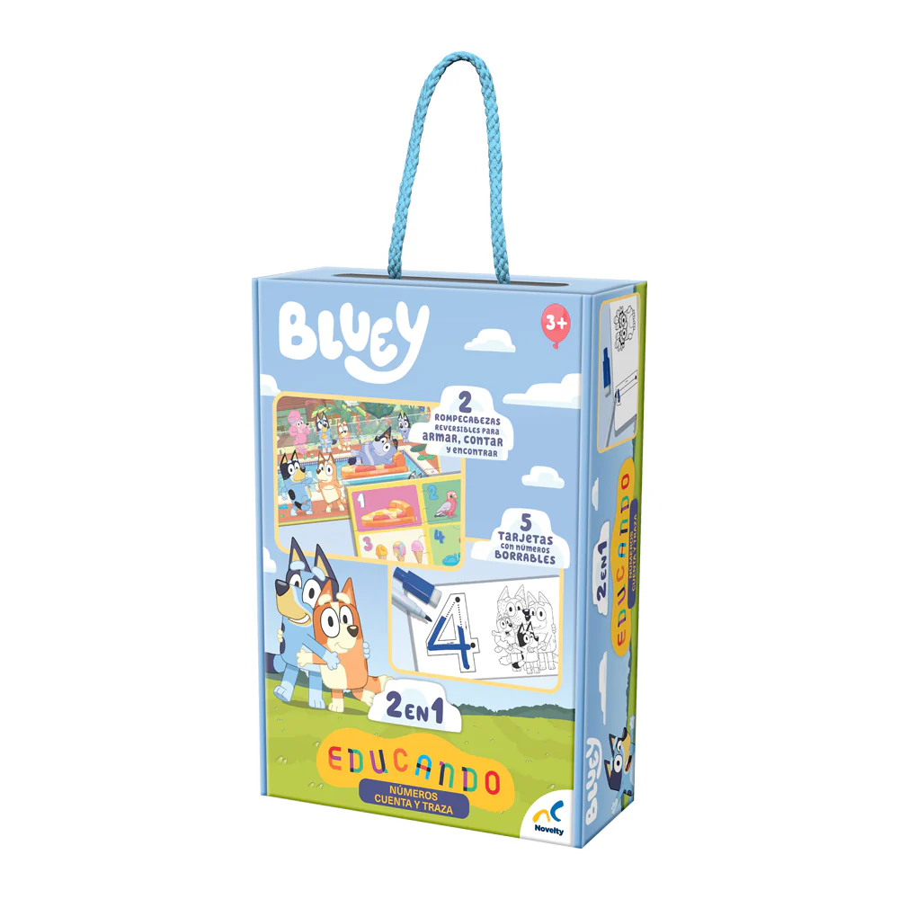 JUEGO 2 EN 1 BLUEY NUMEROS CUENTA Y TRAZA