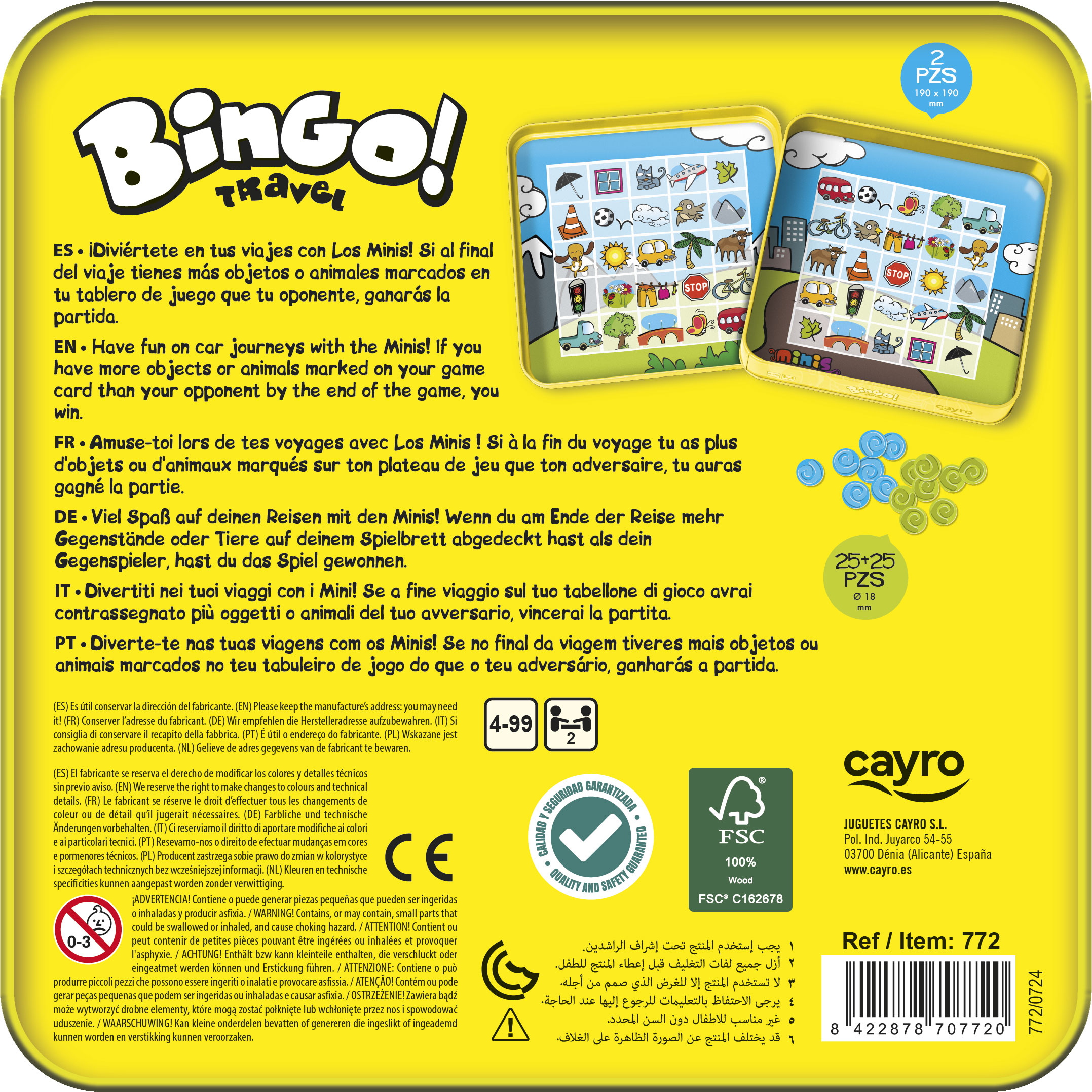 BINGO TRAVEL JUEGO DE VIAJE CAYRO