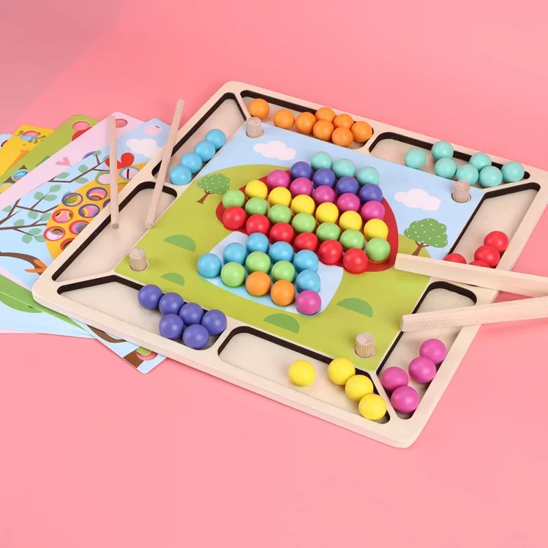 Tablero montessori clasificador de cuentas