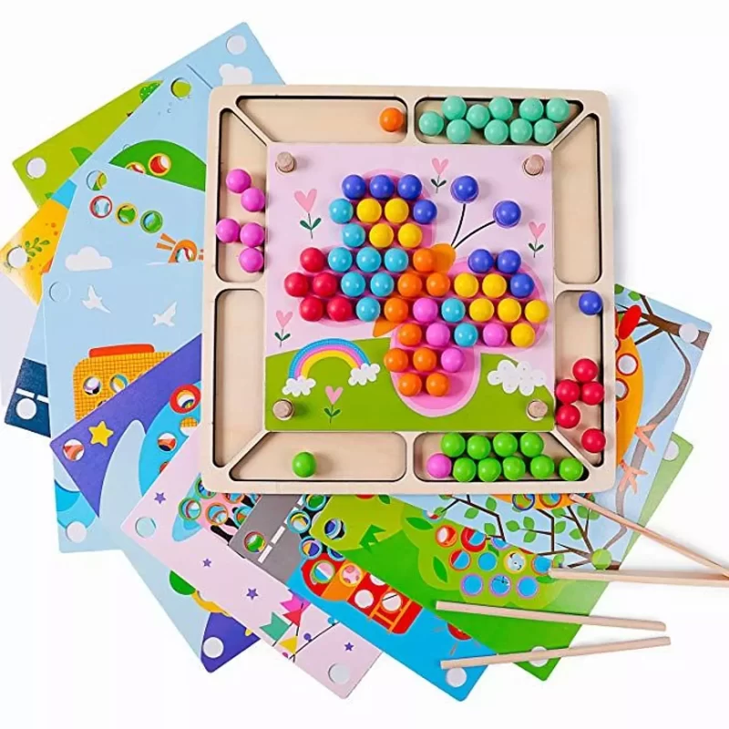 Tablero montessori clasificador de cuentas