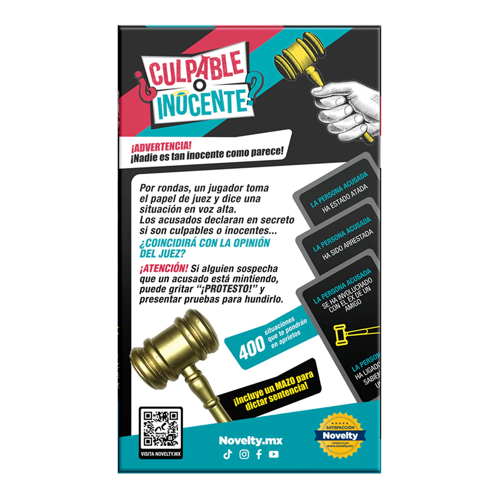 CULPABLE O INOCENTE JUEGO DE MESA