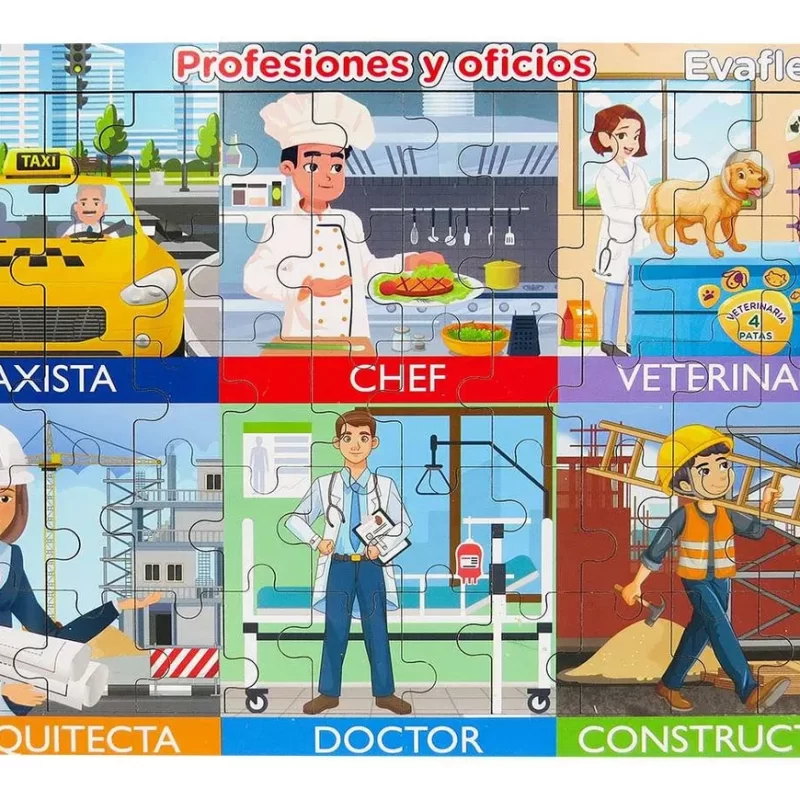 ROMPECABEZAS 50 PIEZAS PROFESIONES Y OFICIOS
