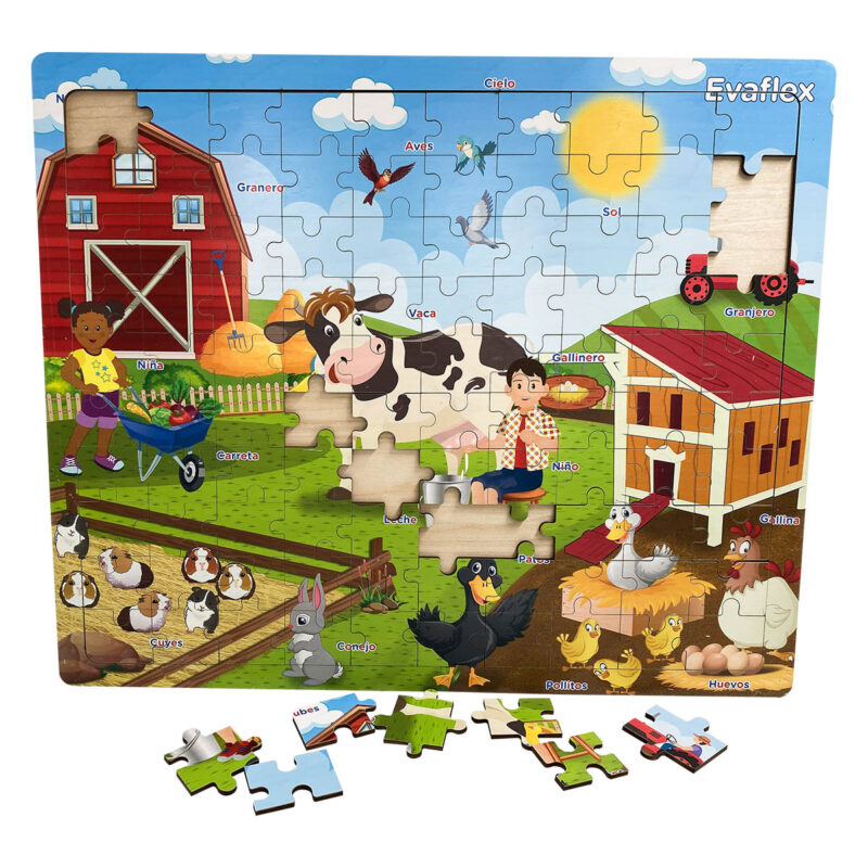 ROMPECABEZAS 100 PIEZAS GRANJA