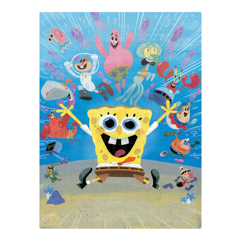 ROMPECABEZAS 300 PIEZAS BOB ESPONJA CAJA METALICA