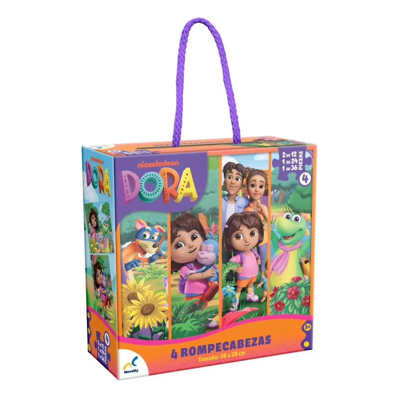 ROMPECABEZAS 4 EN 1 DORA LA EXPLORADORA