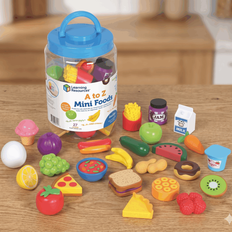 Juego Didactico Mini Alimentos De Alfabeto