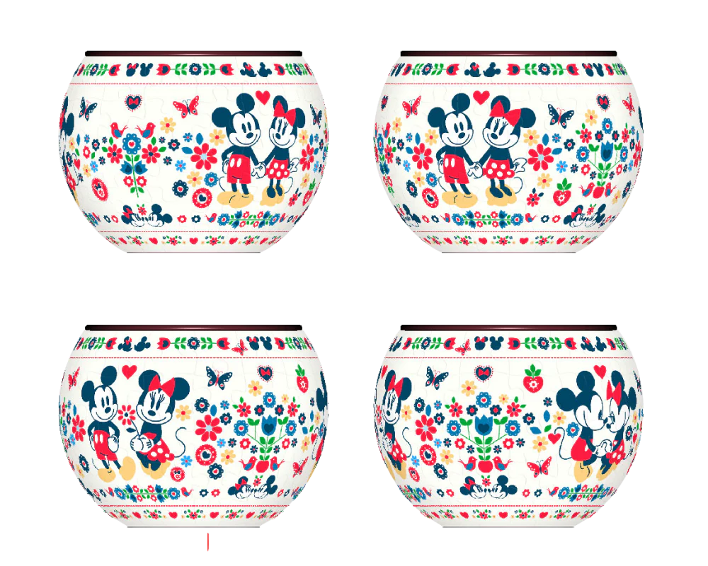 ROMPECABEZAS 80 PIEZAS MICKEY Y MINIE MACETA
