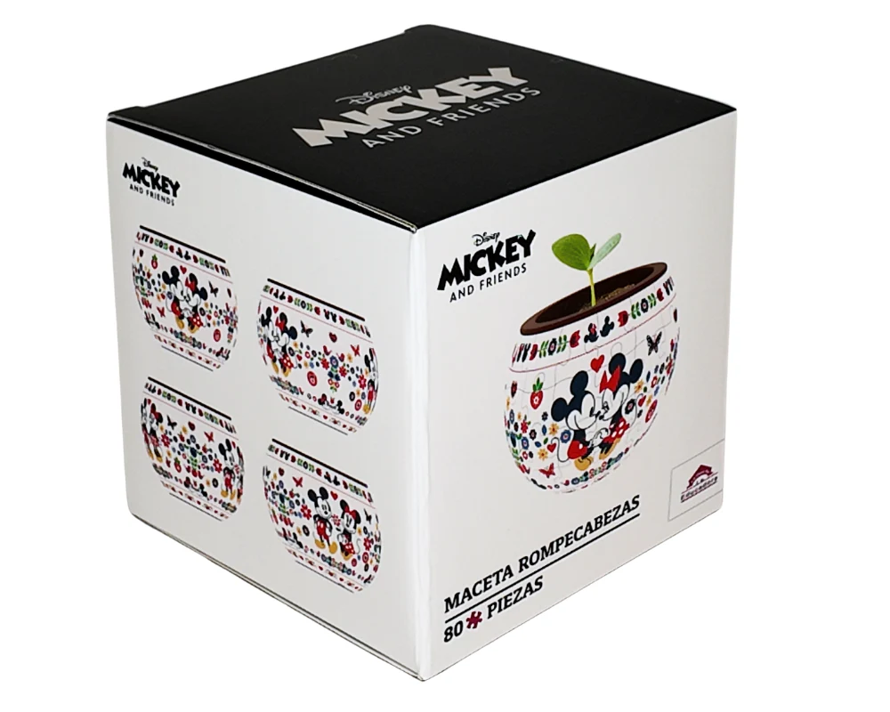 ROMPECABEZAS 80 PIEZAS MICKEY Y MINIE MACETA