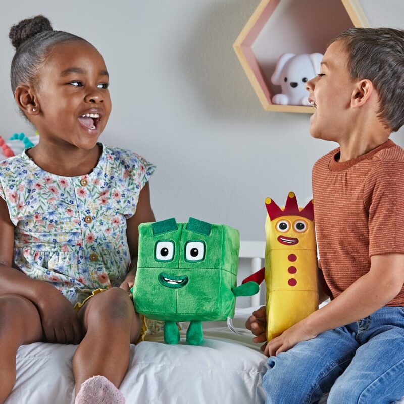 Peluche de amigos juguetones Numberblocks Tres y Cuatro Peluche de amigos juguetones Numberblocks Tres y Cuatro
