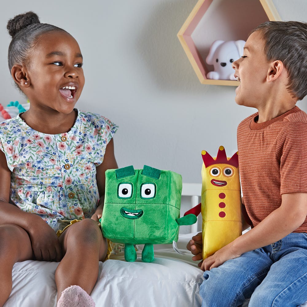 Peluche de amigos juguetones Numberblocks Tres y Cuatro
