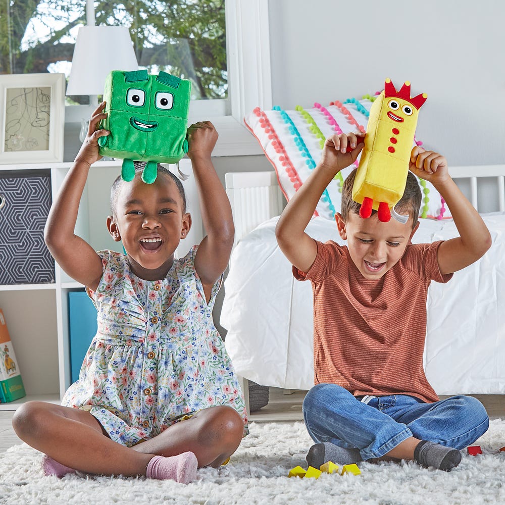 Peluche de amigos juguetones Numberblocks Tres y Cuatro
