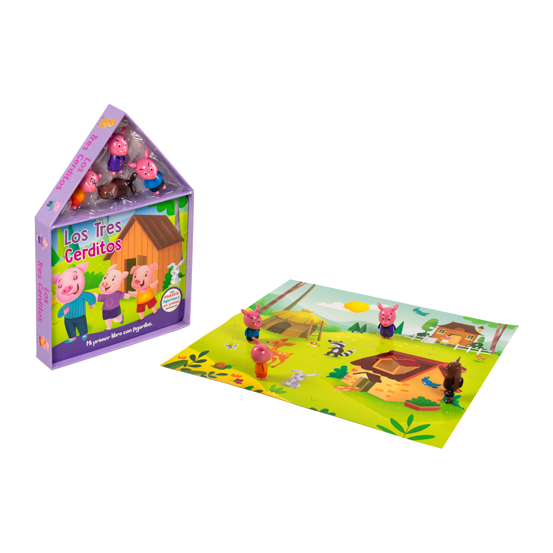 CUENTO INFANTIL: MI PRIMER LIBRO CON FIGURITAS LOS 3 CERDITOS
