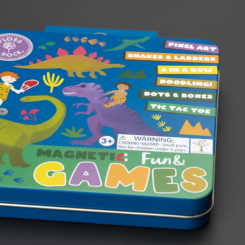 Lata Magnética de Diversión y Juegos Dinosaurios – Floss & Rock