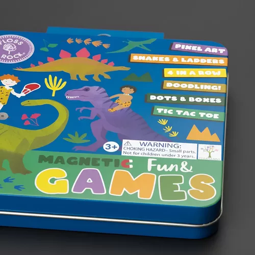 Lata Magnética de Diversión y Juegos Dinosaurios – Floss & Rock Lata Magnética de Diversión y Juegos Dinosaurios – Floss & Rock
