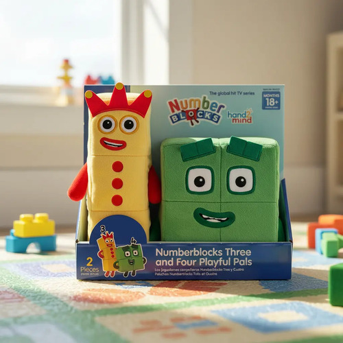 Numberblocks Peluche Número Tres y Cuatro – Hand2Mind