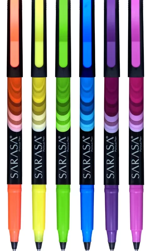 Rotulador Sarasa Porous Punto Fino Estuche 6 Piezas Fashion Set