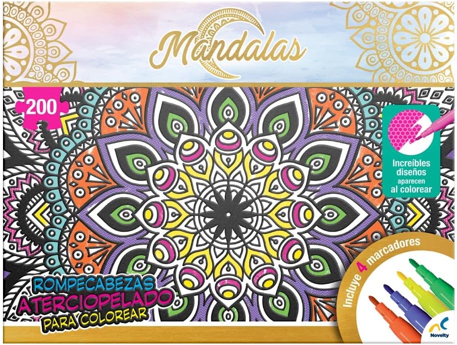 Rompecabezas Infantil Aterciopelado para Colorear Mandalas